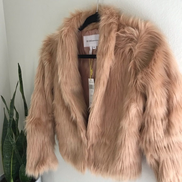 rose gold fur jacket